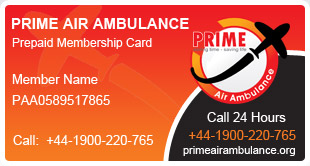 ambulance air card prime evacuation medical emergency india services brouchure membership